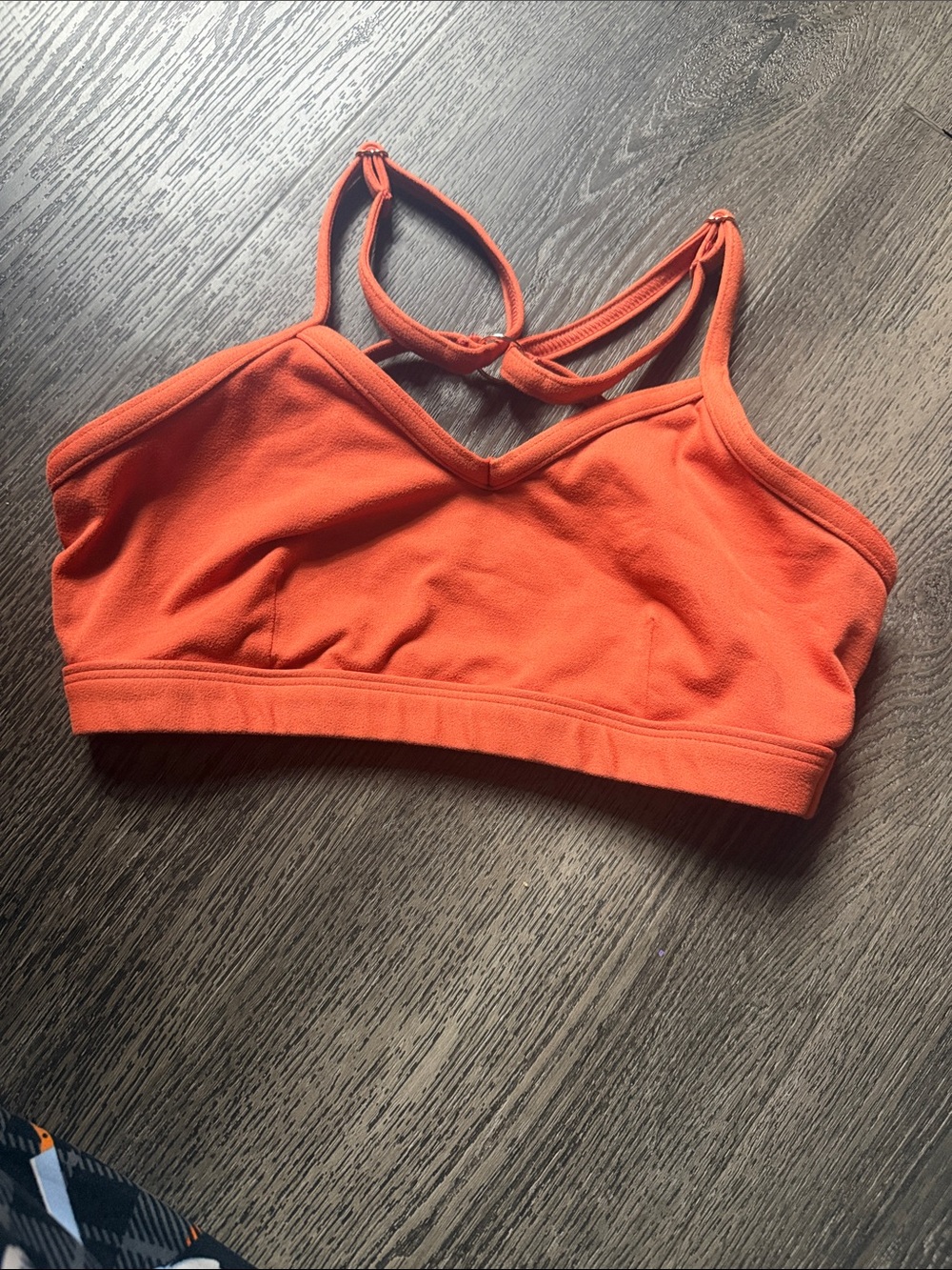 Bombshell sportswear Women's Orange Strappy Bralette - size S